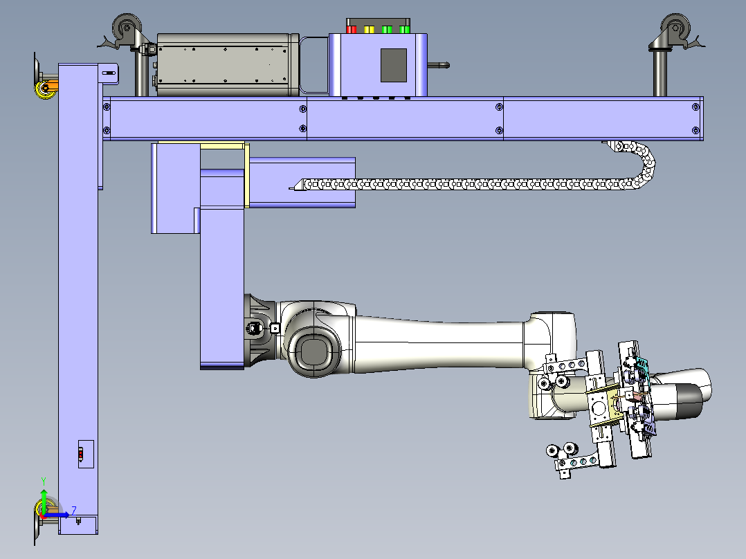 线性码垛机step左视图