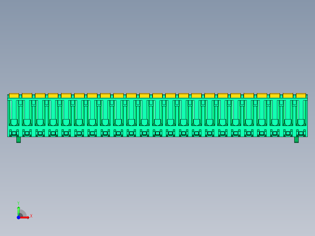 DEGSON 2EDG 系列 5.0mm 可插拔接线端子组-2EDGKDB-5.0-23P-14-00AH前视图