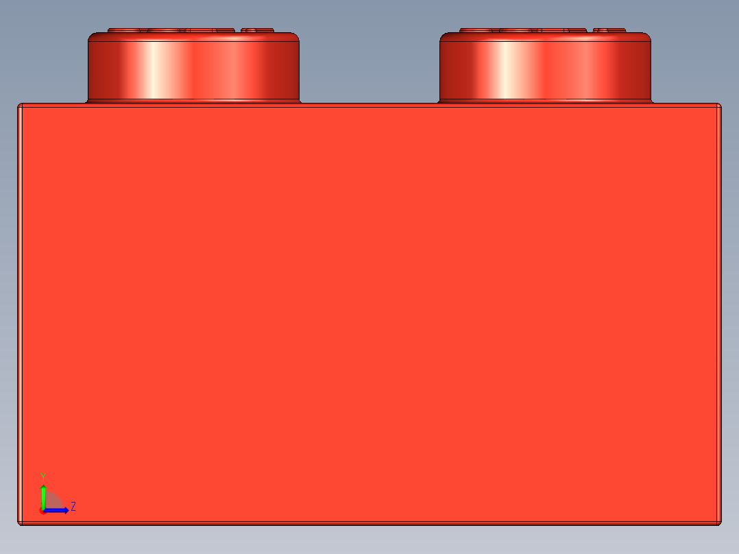 乐高套装 4421基本积木-300221 Bright Red Brick 2 x 3.STEP左视图