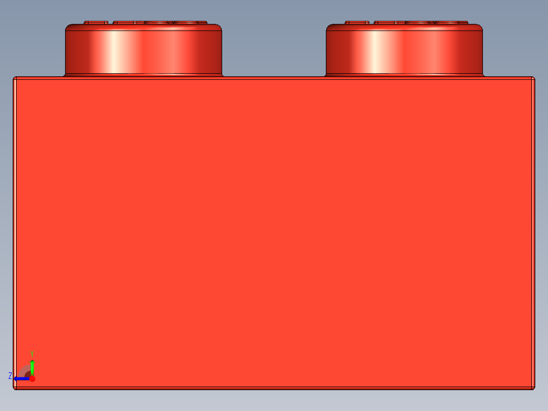 乐高套装 4421基本积木-300221 Bright Red Brick 2 x 3.STEP右视图