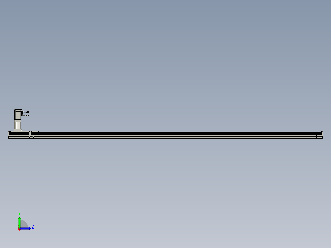 东锦齿条传动DH175G-L167-S3050-BU-减速机+750W左视图