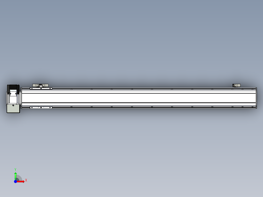 同步带滑台-半封闭B10H-L45-S950-LU-P40-D3前视图