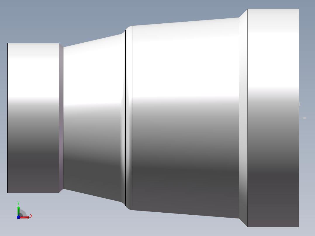 管箍-异径有边 DN15-DN8前视图