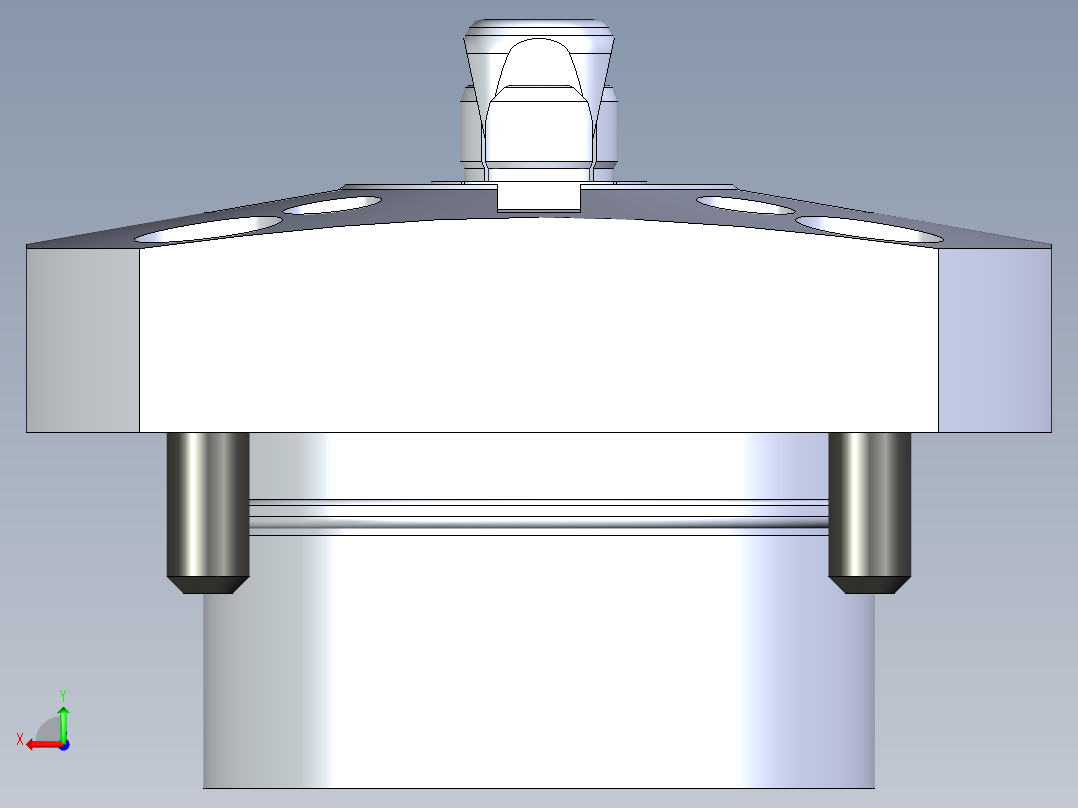 KOSMEKSFH2100-G多系列多零件图纸模型后视图