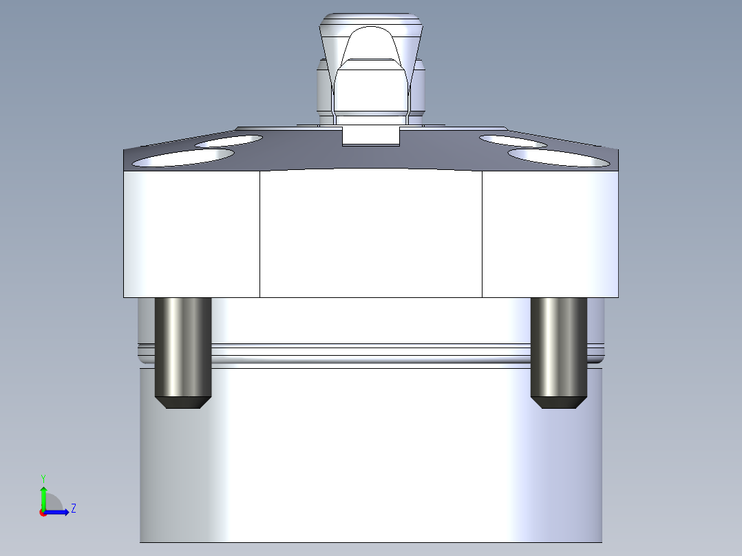KOSMEKSFH2100-G多系列多零件图纸模型左视图