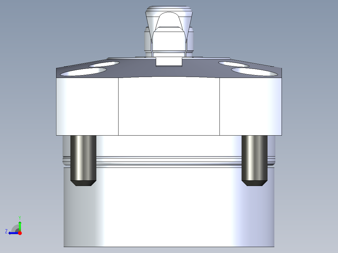 KOSMEKSFH2100-G多系列多零件图纸模型右视图