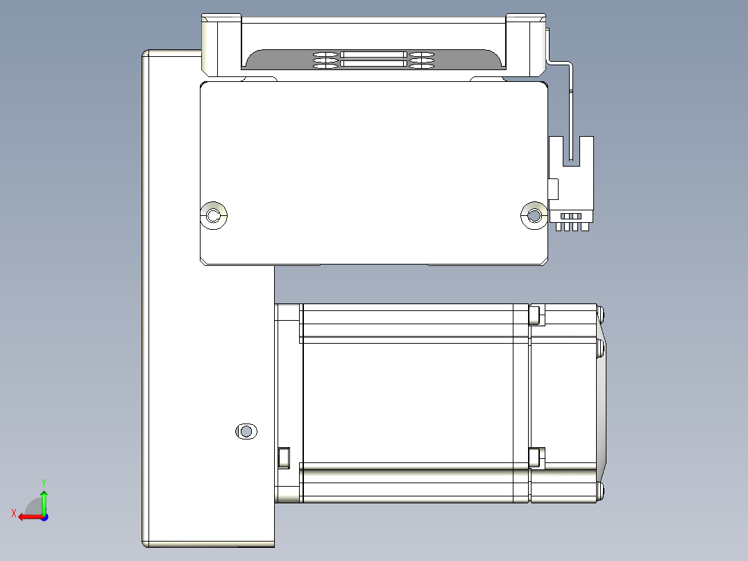 同步带全封闭直线模组TPA-HCB-105D-90-L1950-RP-Y-P20-N3后视图