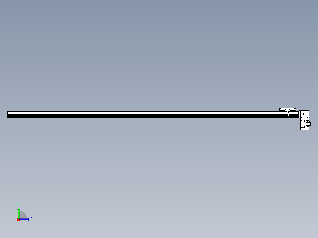 同步带全封闭直线模组TPA-HCB-105D-90-L1950-RP-Y-P20-N3左视图
