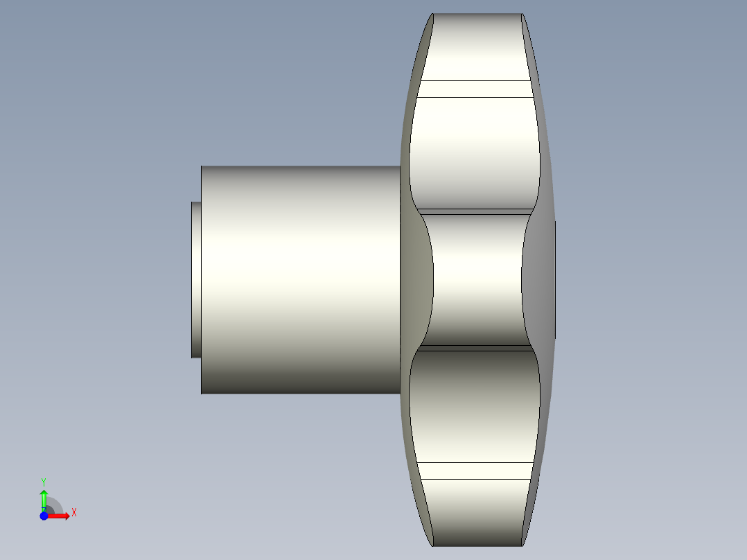 星型把手VC.254-3D多系列多零件图纸模型前视图