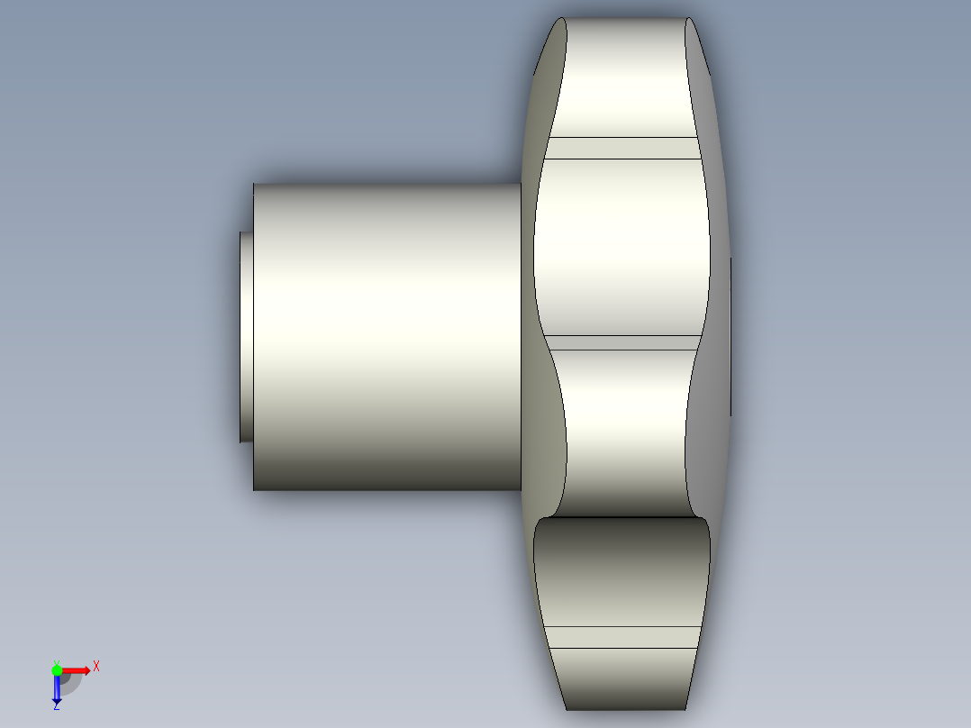 星型把手VC.254-3D多系列多零件图纸模型俯视图
