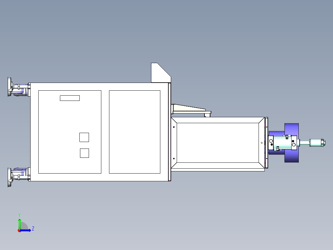 侧面自动热熔螺母机左视图