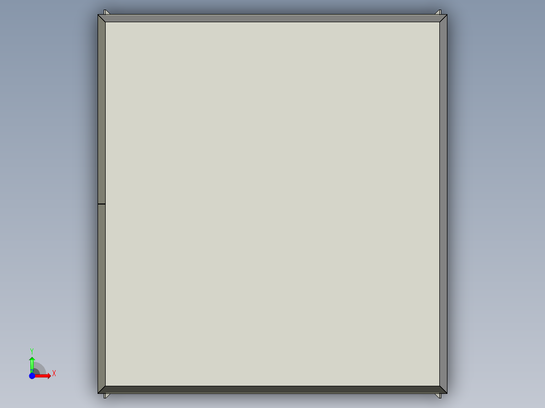 木板包装箱木箱前视图