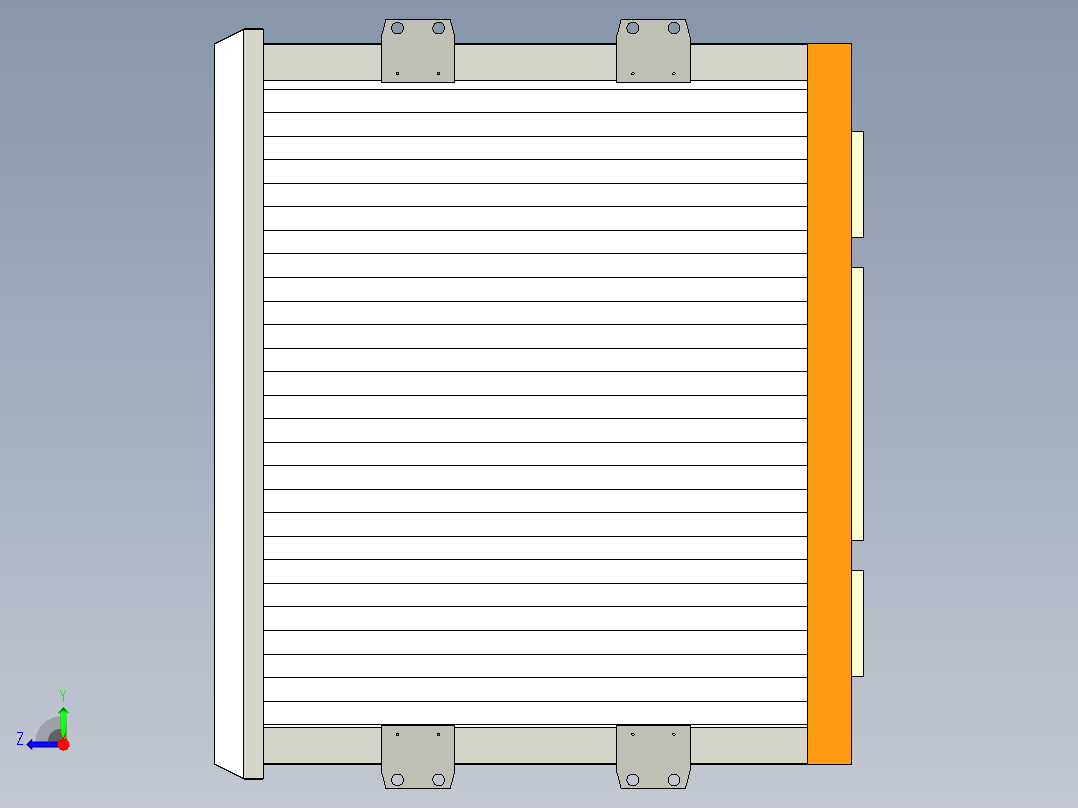 木板包装箱木箱右视图