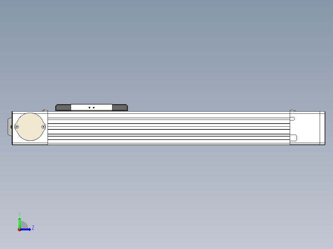 同步带滑台-欧规BC6-L120-S300-R-P40-D3左视图