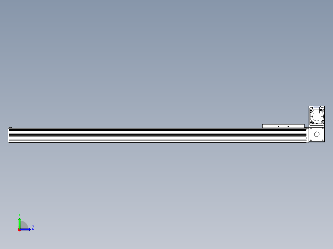 同步带全封闭直线模组TPA-HCB-120D-90-L1000-RU-C-P40-N3左视图