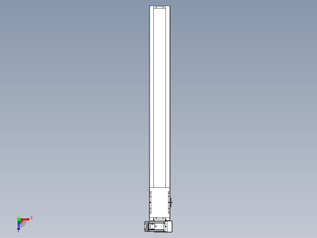 同步带全封闭直线模组TPA-HCB-120D-90-L1000-RU-C-P40-N3俯视图