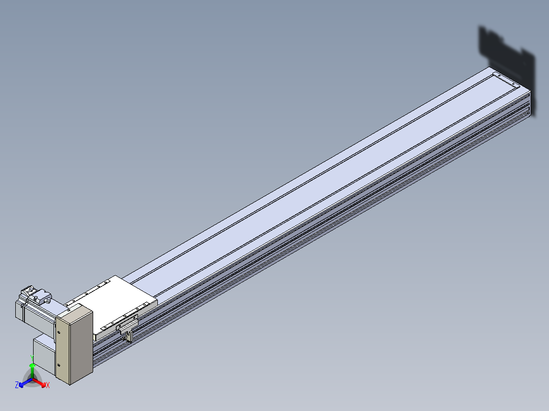 同步带全封闭直线模组TPA-HCB-120D-90-L1000-RU-C-P40-N3正等轴测图