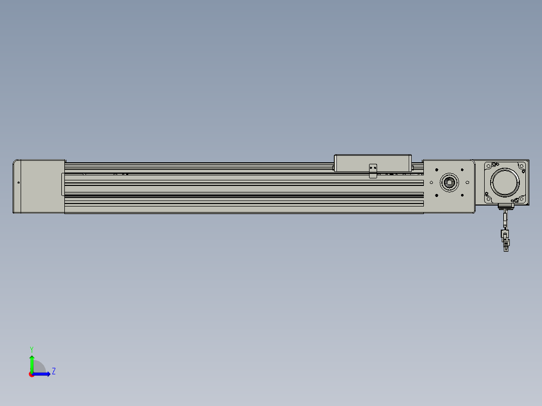 威洛博直线电机模组EB8-L100-S500-BL-P75-MS3左视图