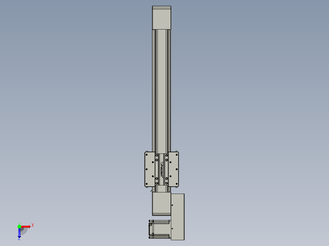 威洛博直线电机模组EB8-L100-S500-BL-P75-MS3俯视图