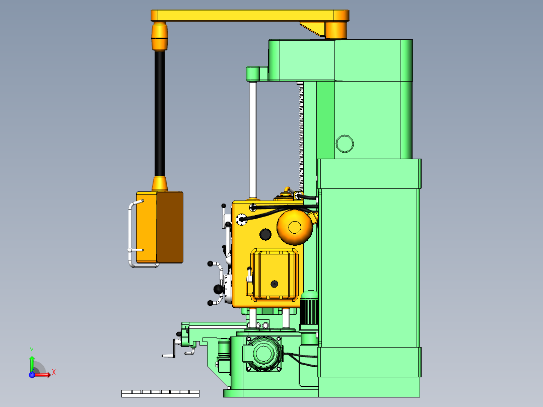 Milling Machine 2620В铣床step前视图