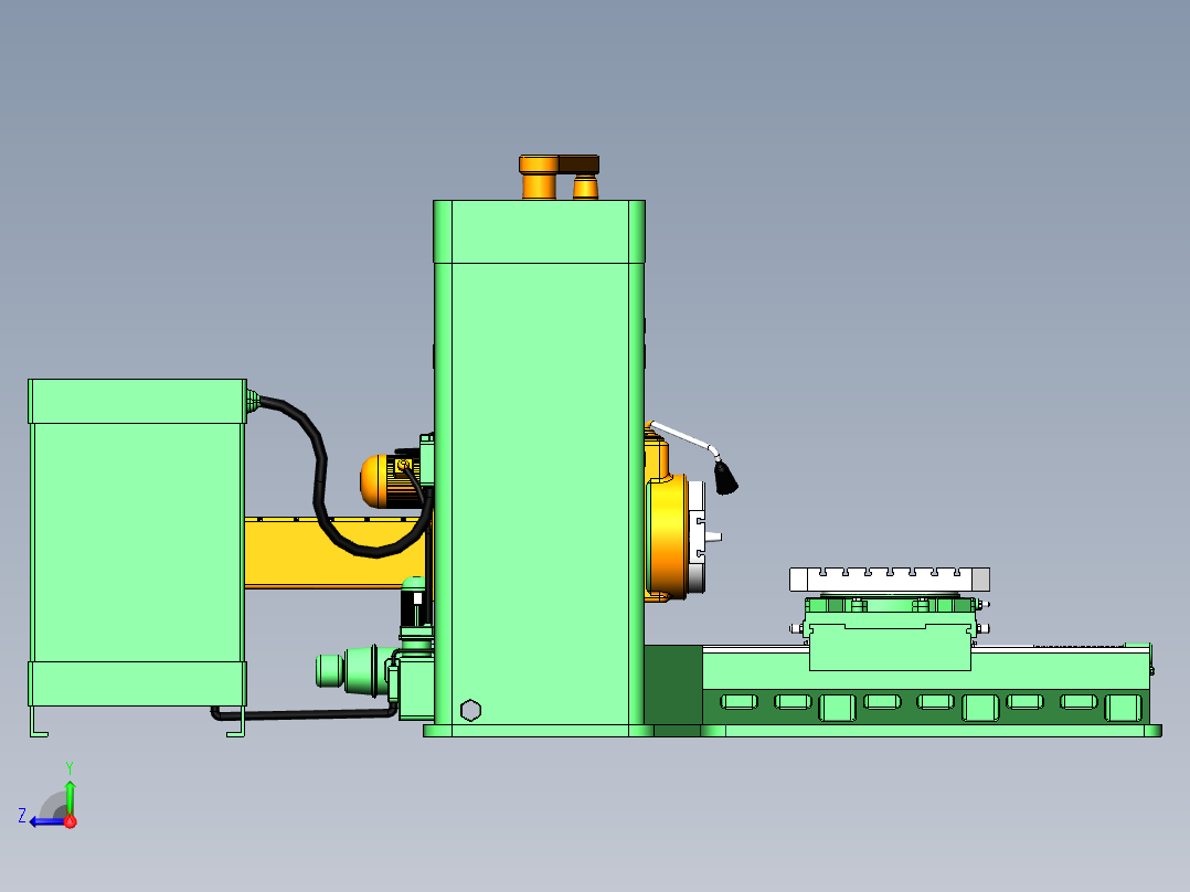 Milling Machine 2620В铣床step右视图