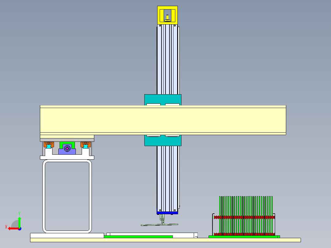 小片玻璃移栽机械手sw18可编辑后视图
