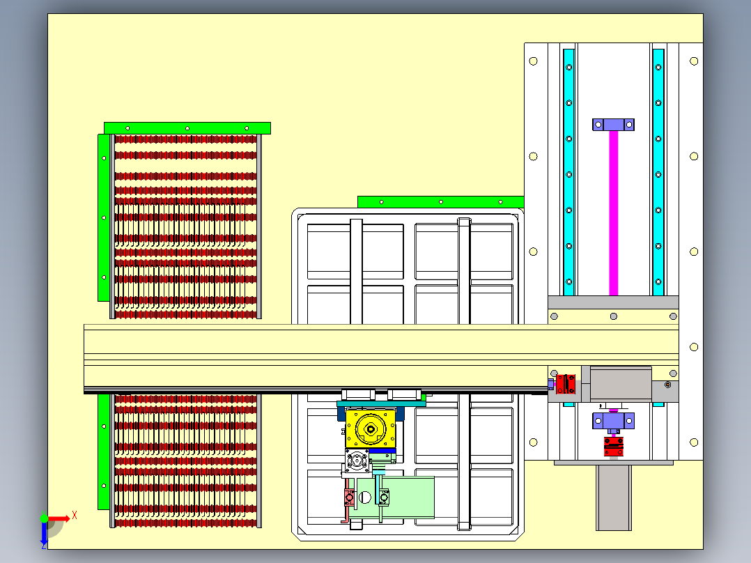 小片玻璃移栽机械手sw18可编辑俯视图