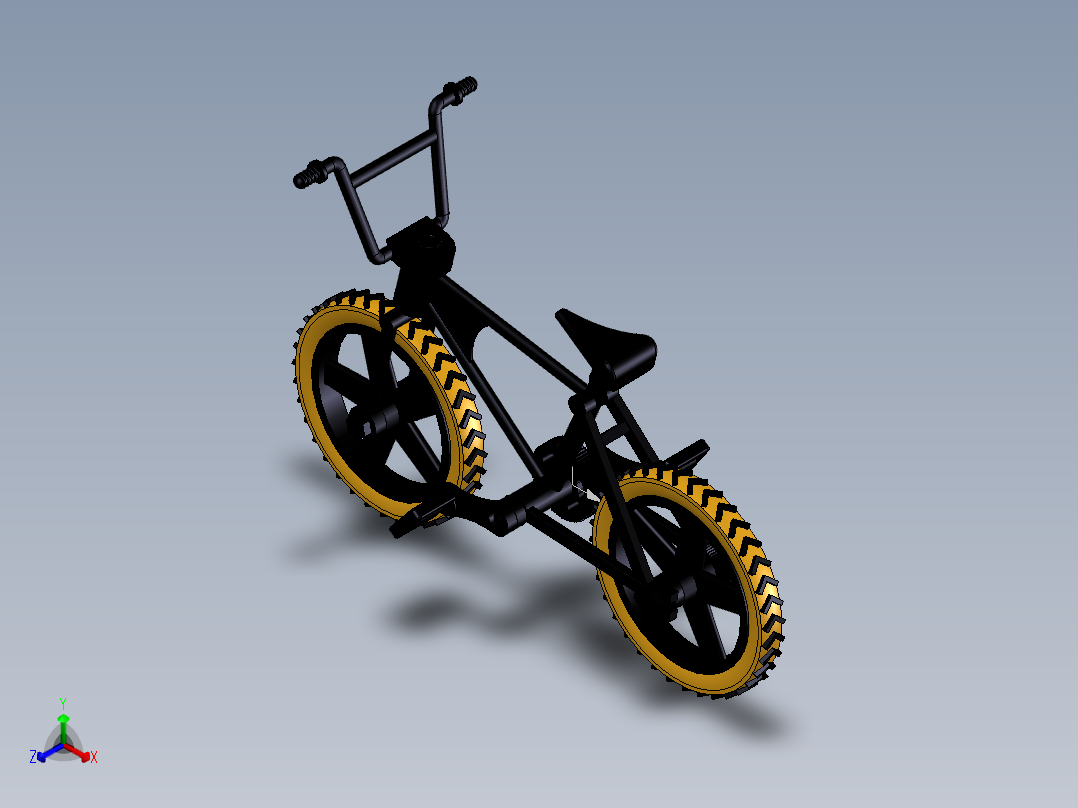 2---自行车STEP三维图纸模型设计图纸正等轴测图