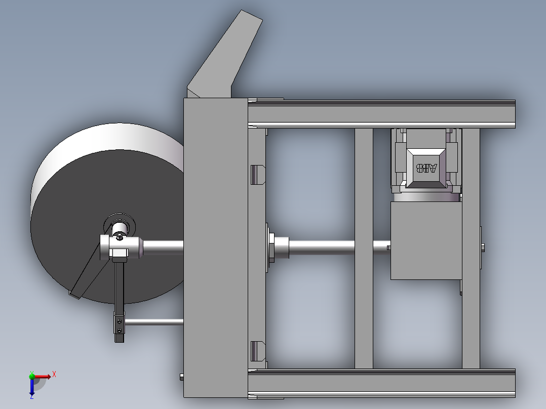 电动推磨俯视图
