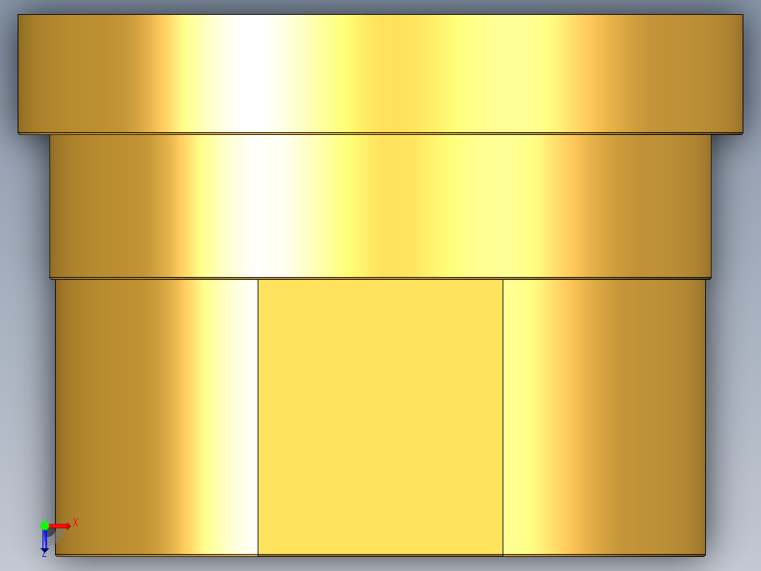 26QBFO 在女性的螺纹黄铜联盟结束俯视图