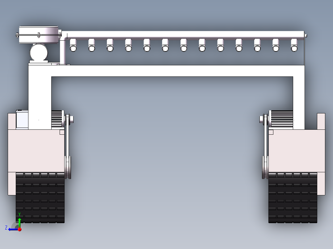 履带智能小车右视图
