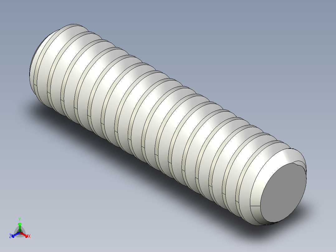 DIN 913-ISO 4026 固定螺钉-M1.6 L=6.STEP正等轴测图