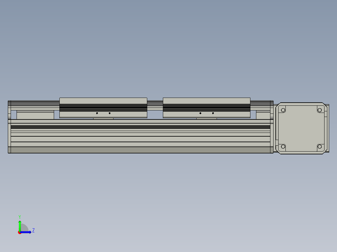 直线模组LHB17-L40-S150-R(B)设计图纸左视图