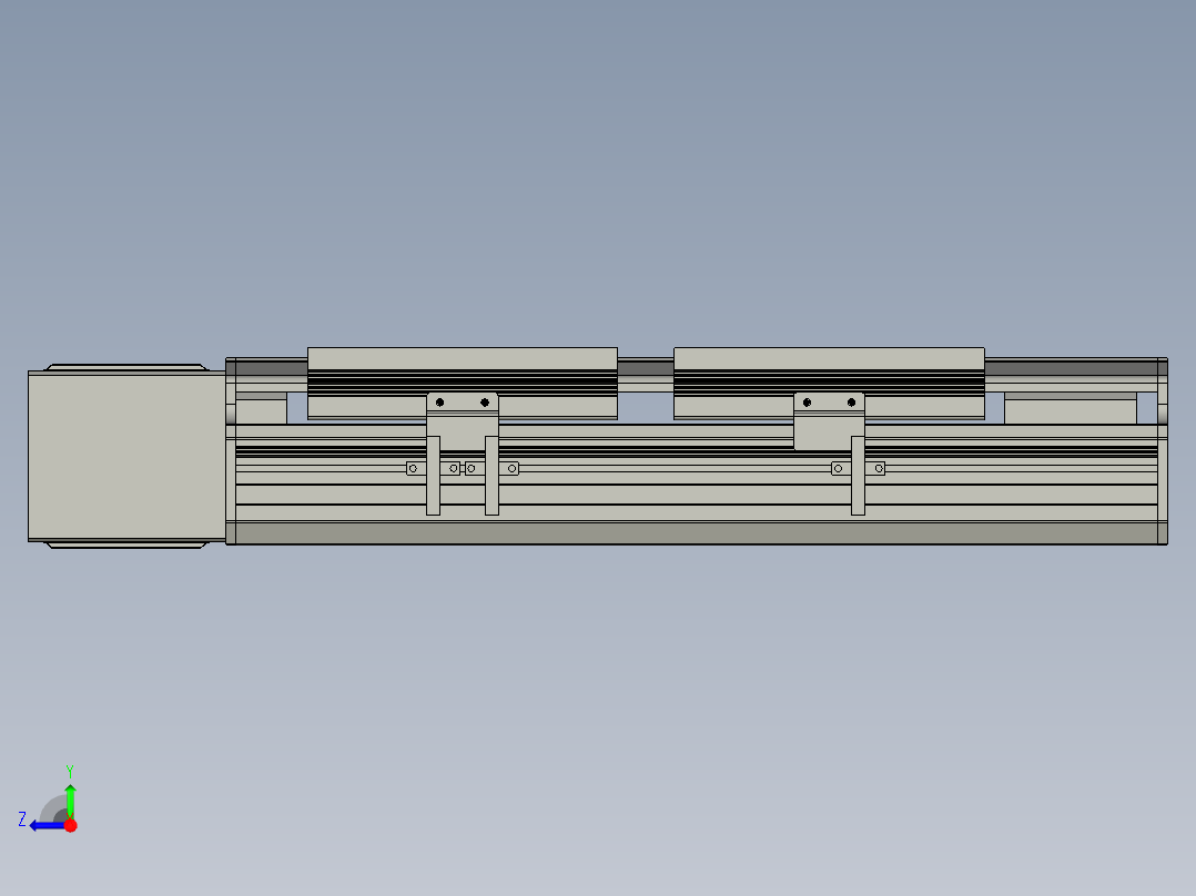 直线模组LHB17-L40-S150-R(B)设计图纸右视图