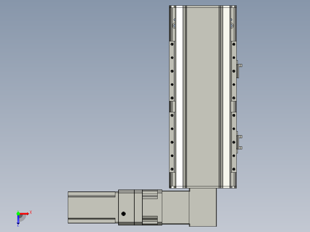 直线模组LHB17-L40-S150-R(B)设计图纸俯视图