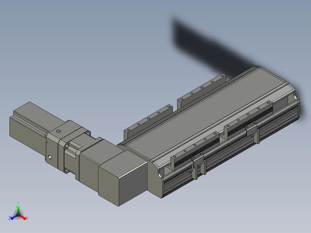直线模组LHB17-L40-S150-R(B)设计图纸正等轴测图