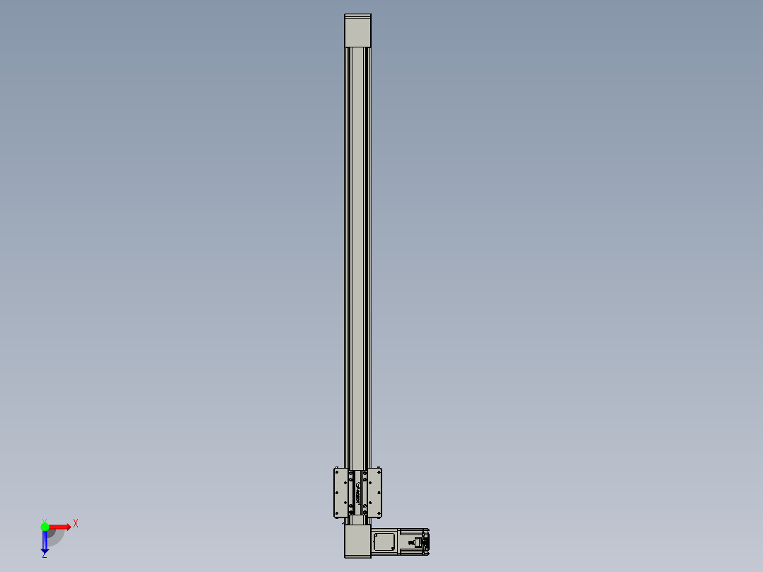 威洛博直线电机模组EB8-L200-S1250-L-P75-MS3俯视图