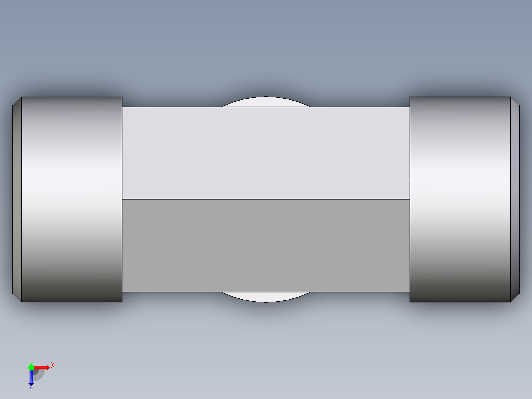 卡套式工业通用硬管接头EO_Union_tee_T20S71X俯视图