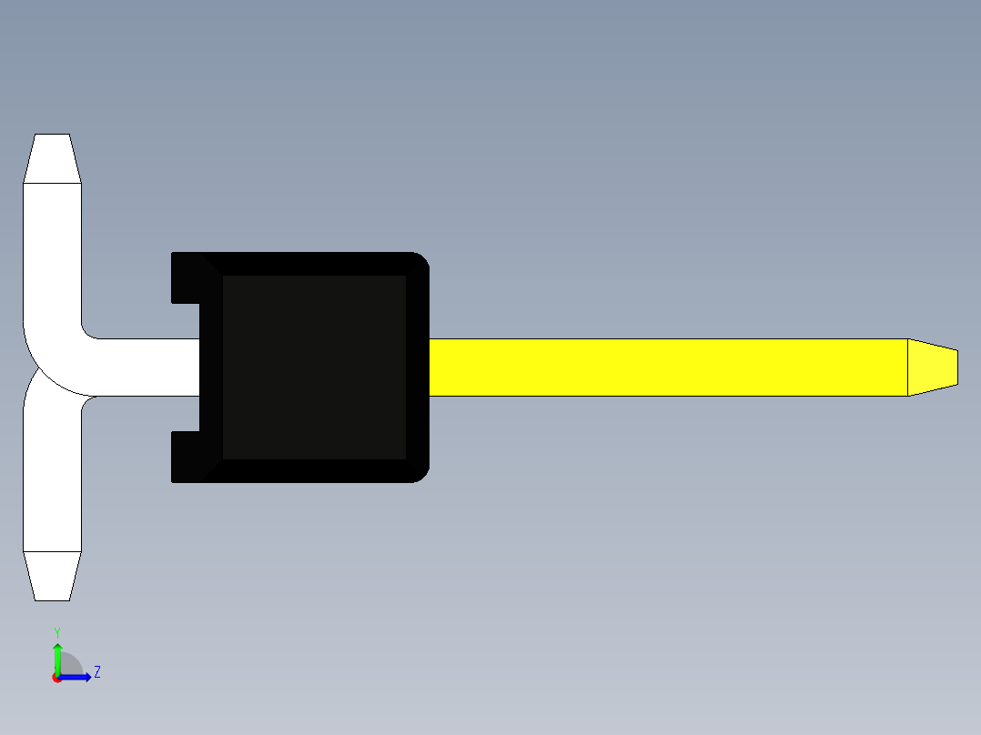 引脚接头-引脚接头-接头-连接器SMD间距2.54毫米，用于回流焊的印刷电路板上左视图