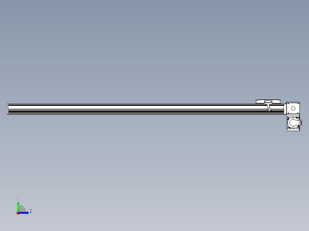 同步带全封闭直线模组TPA-HCB-105D-90-L1200-RP-Y-P20-N3左视图
