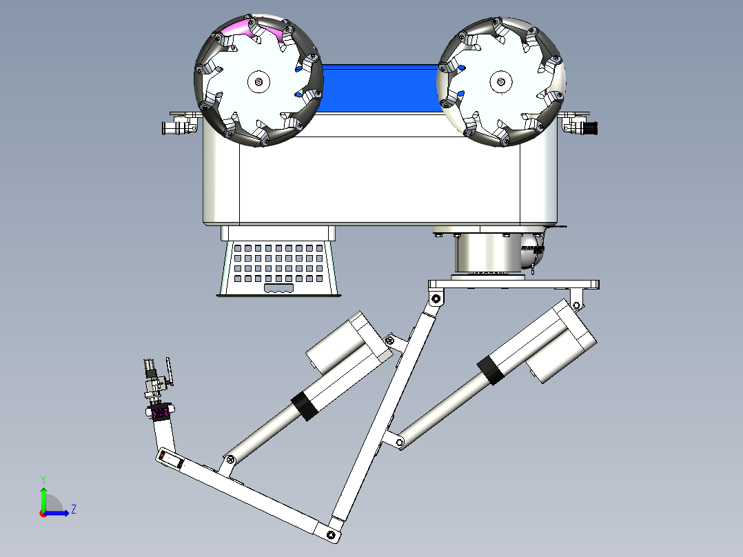 红枣采摘机装配体左视图