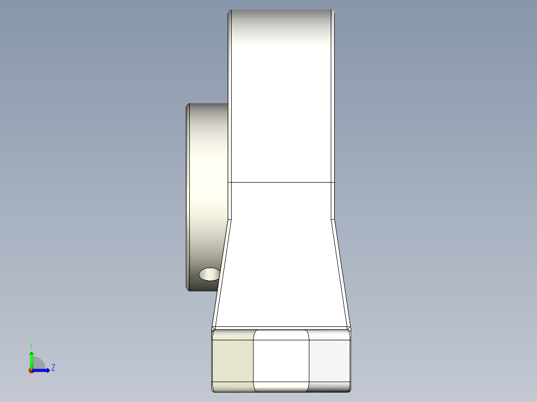 KP004立式轴承20mm自调心立式法兰轴承供左视图