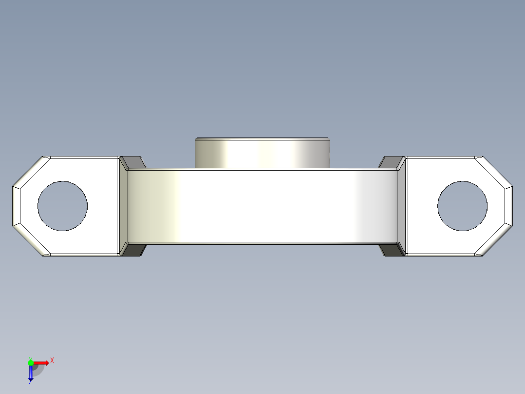 KP004立式轴承20mm自调心立式法兰轴承供俯视图