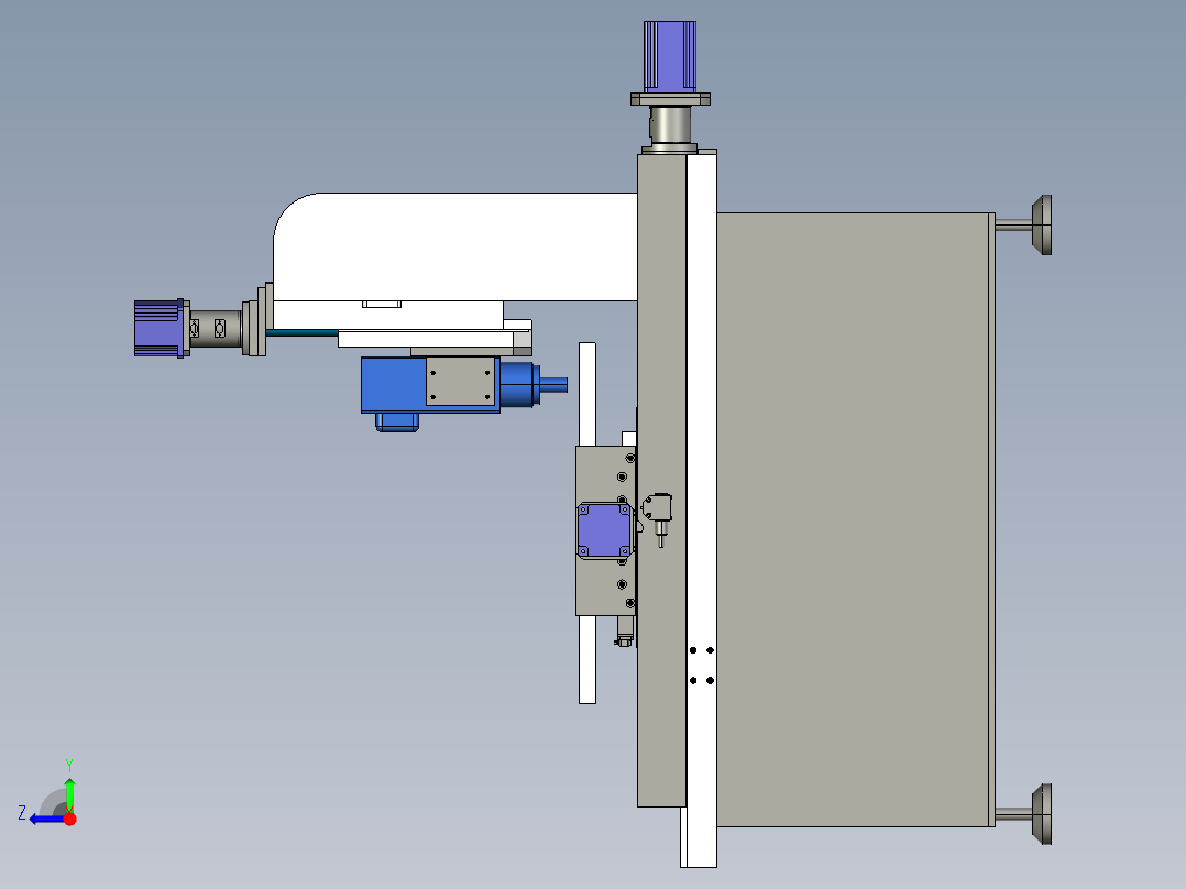 简易型教学数控铣床的设计【三维PROE】右视图