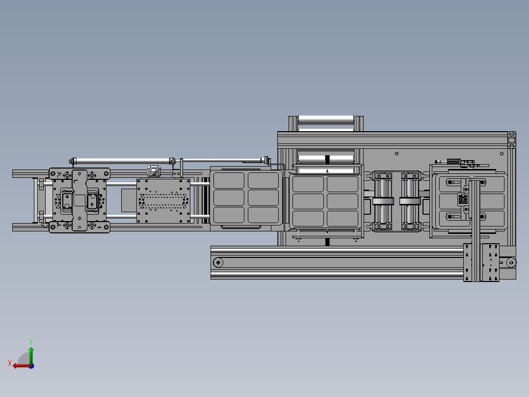 手机外壳自动化生产加工设备3D模型后视图