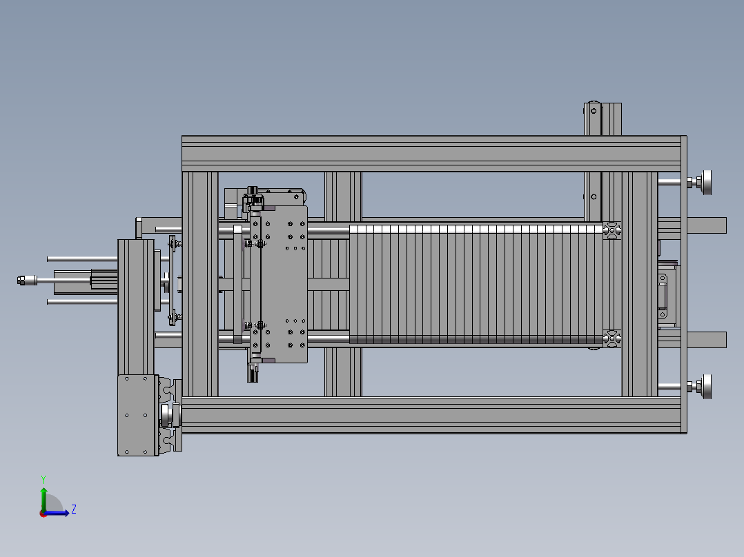 手机外壳自动化生产加工设备3D模型左视图