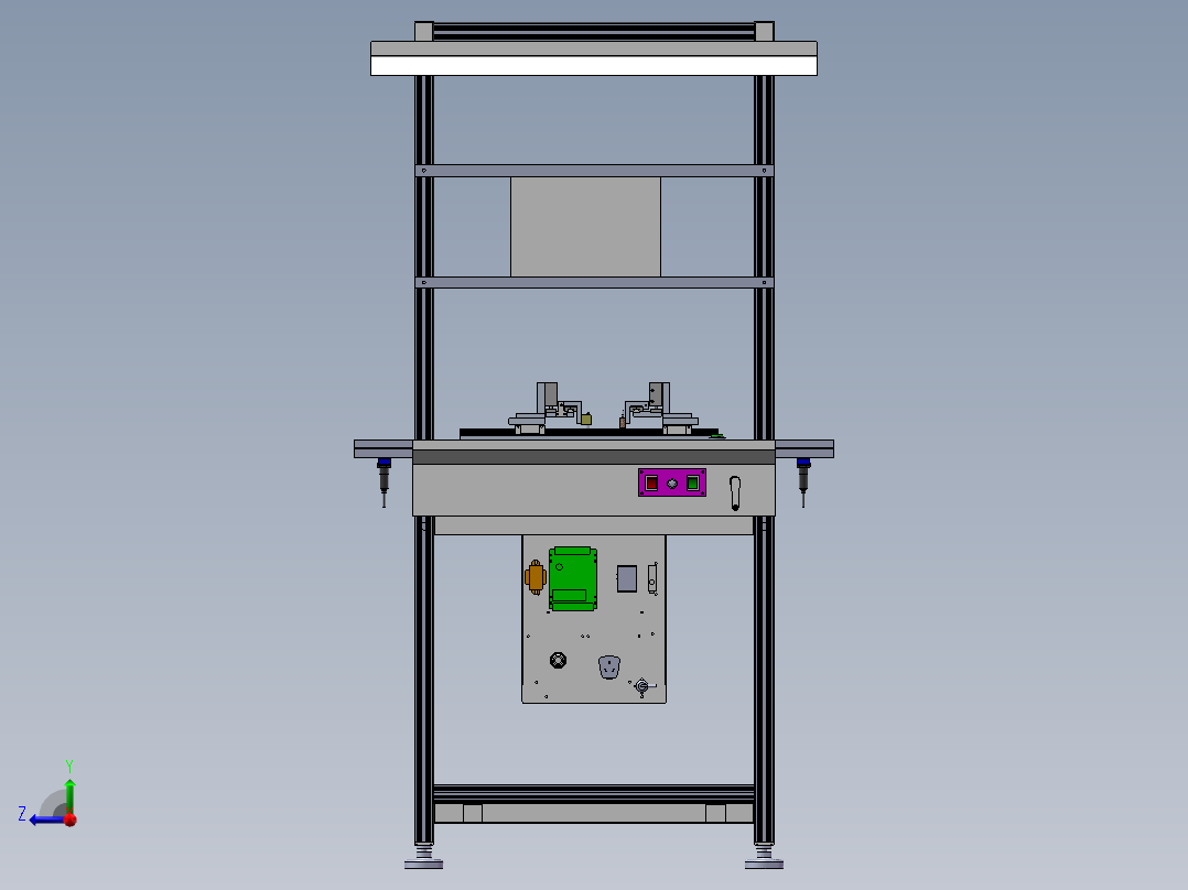 自动化PCB烧录机构sw18可编辑右视图
