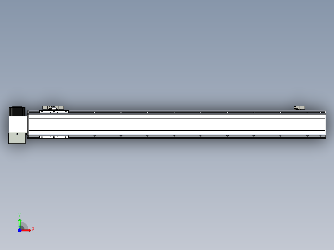同步带滑台-半封闭B10H-L45-S900-LD-P40-D3前视图