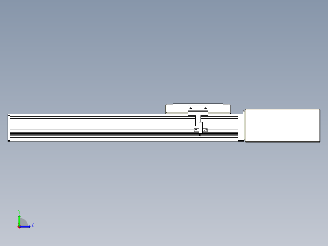 同步带全封闭直线模组TPA-HCB-105D-90-L250-ML-C-P20-N3左视图