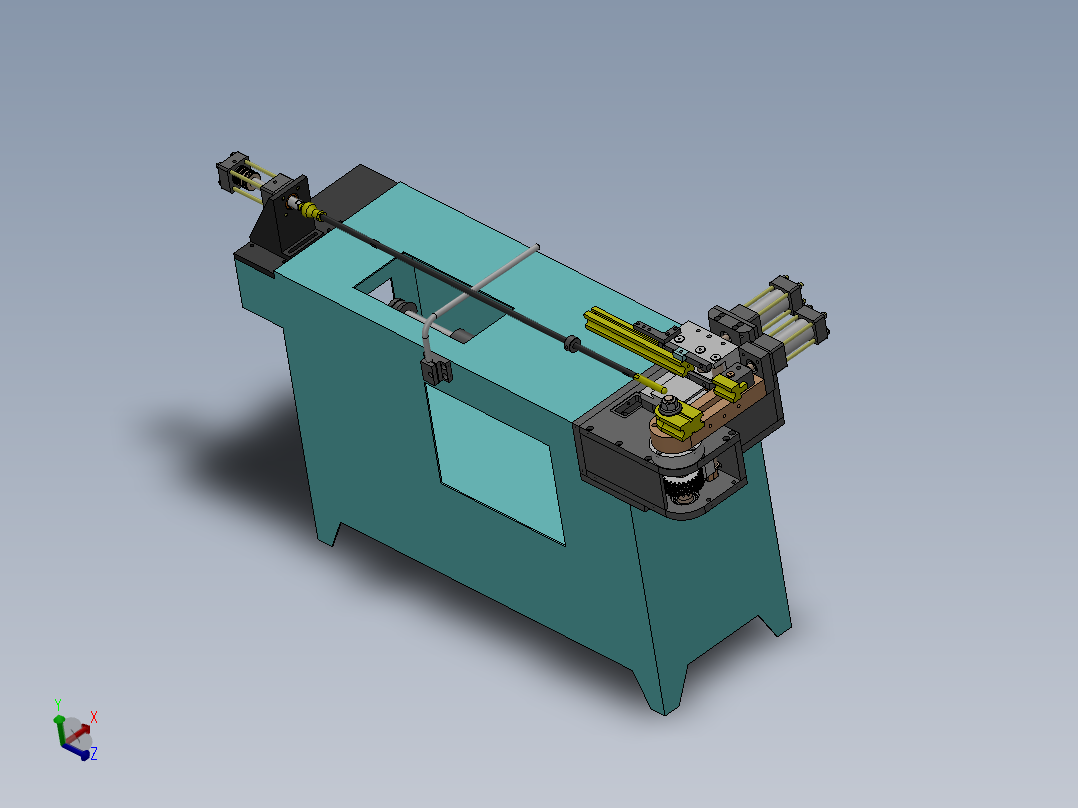 油压弯管机三维SW模型+CAD图纸139161===150